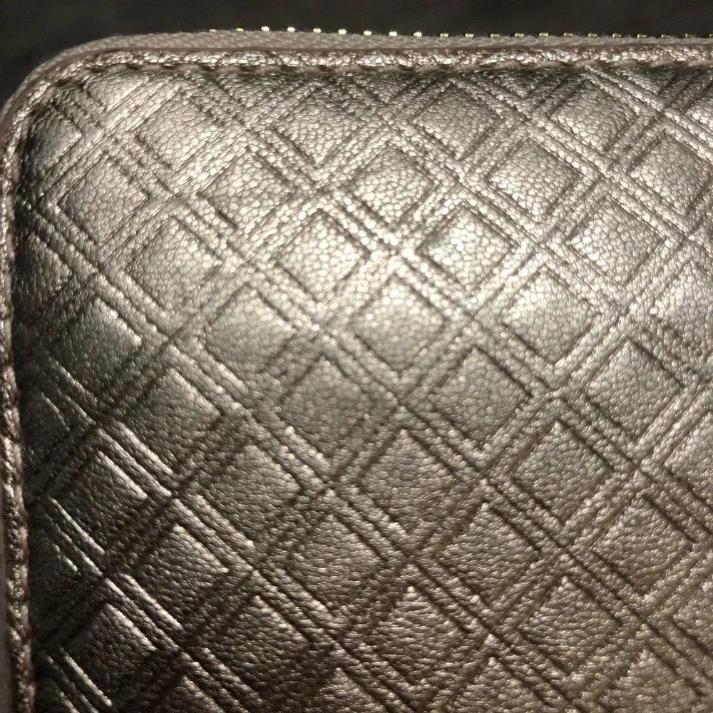 Tory Burch Marion Embossed Rose Gold Wallet